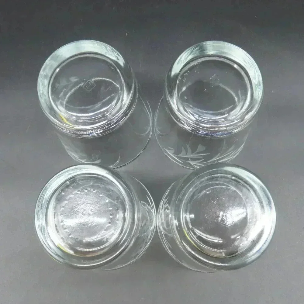 Anchor Hocking Grape Etched Mid-Century Low-Ball Glassware Set of 4 Vintage - Picture 3 of 5